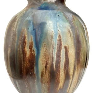 Roger GUERIN vaas van gevlamd steengoed, model 132/C, ca. 1920