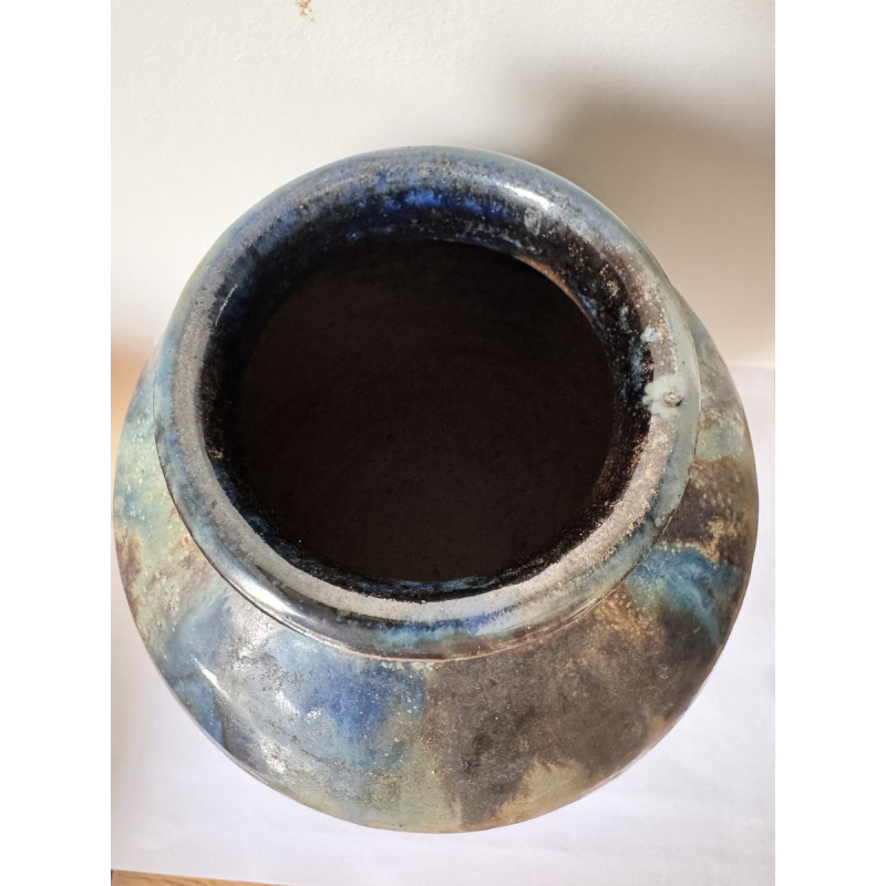 Roger GUERIN flamed stoneware vase, shape 132/C, ca 1920