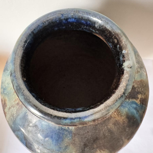 Roger GUERIN flamed stoneware vase, shape 132/C, ca 1920