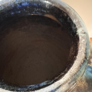 Roger GUERIN flamed stoneware vase, shape 132/C, ca 1920