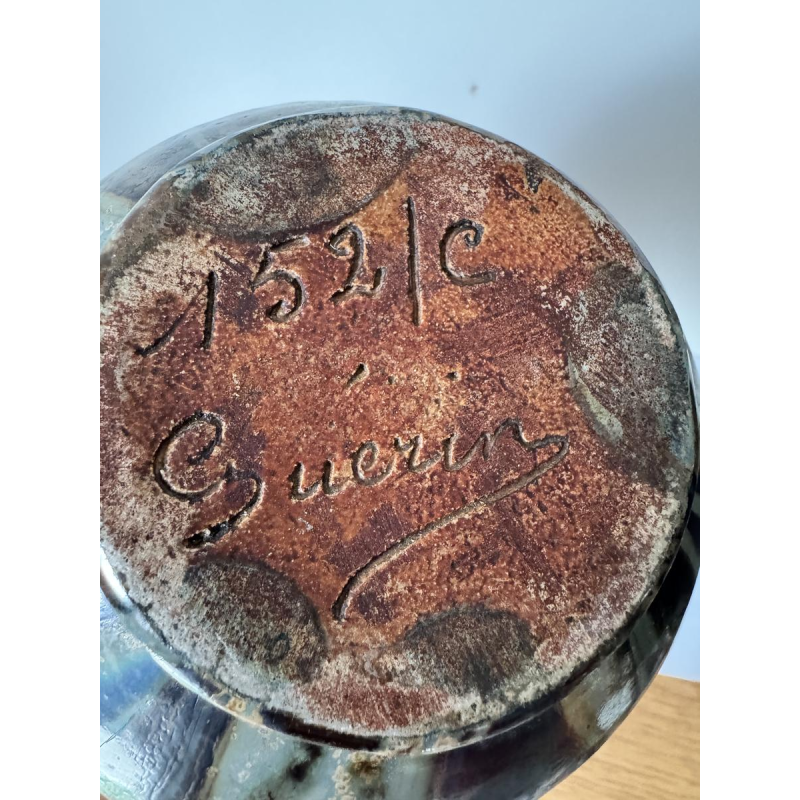 Roger GUERIN vaas van gevlamd steengoed, model 132/C, ca. 1920