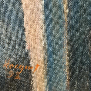 Christian HOCQUET “The Chess Game” oil painting on canvas 1992