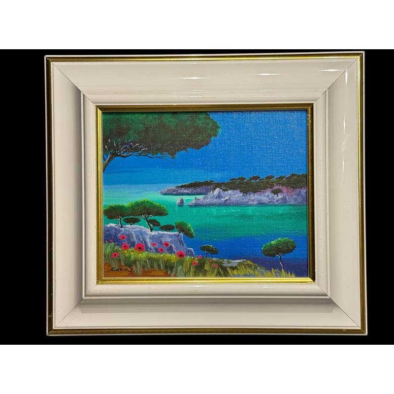 François Camus, "De dennen", olieverfschilderij op doek, Provençaals landschap