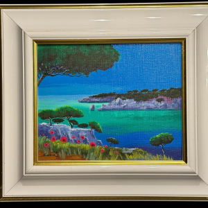 François CAMUS «Les pins» peinture huile sur toile, paysage provençal