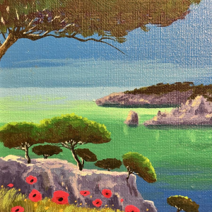 François Camus “The Pines” oil painting on canvas, Provençal landscape