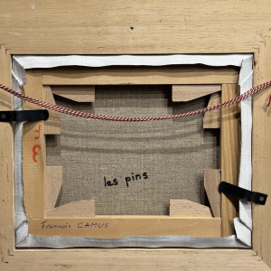 François CAMUS «Les pins» peinture huile sur toile, paysage provençal