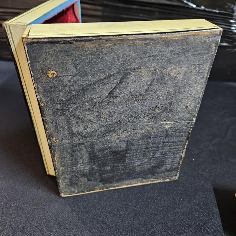 Spa-hout, doos met meerdere compartimenten, beschilderd met figuren en portretten, Empire-periode, ca. 1810