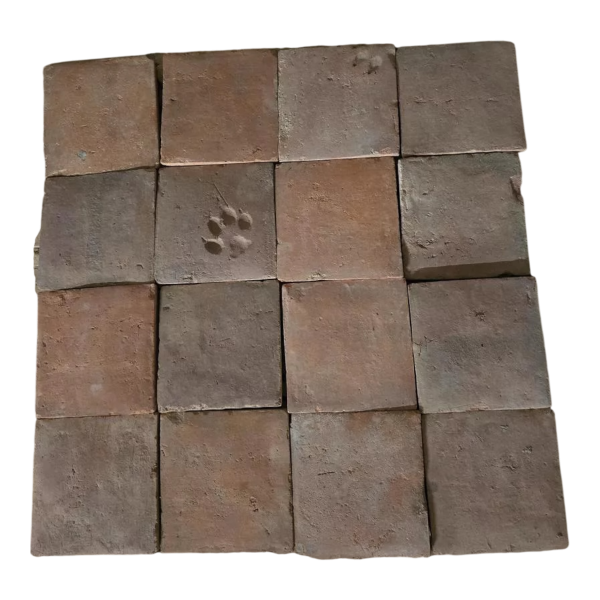 Antieke terracotta tegels uit de 19e eeuw - 68 m²