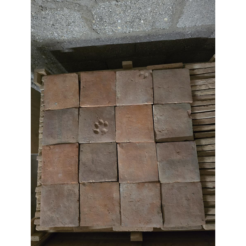 Antieke terracotta tegels uit de 19e eeuw - 68 m²