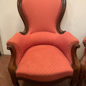 Paire de fauteuils Louis Philippe en acajou, XIX Siècle