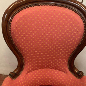 Een paar mahoniehouten fauteuils van Louis Philippe, 19e eeuw.