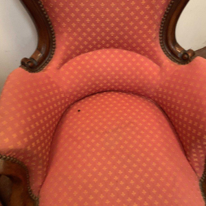 Een paar mahoniehouten fauteuils van Louis Philippe, 19e eeuw.
