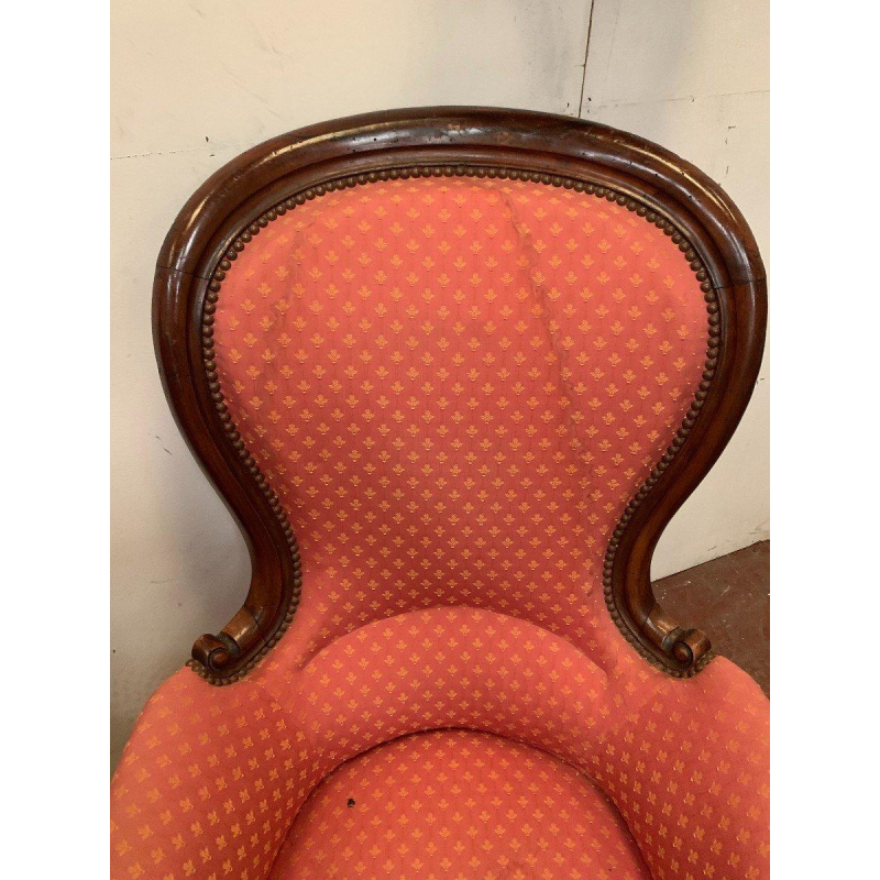 Pair of Louis Philippe mahogany armchairs, 19th century