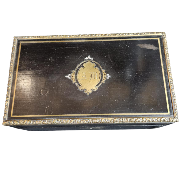 Théodore Année, Boîte à bijoux en bois noirci d'époque Napoléon III