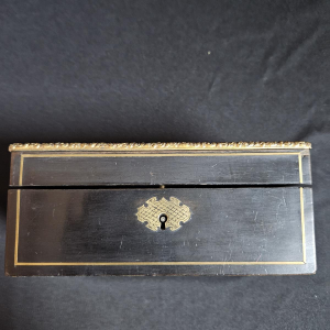 Théodore Année, Napoleon III period blackened wood jewelry box