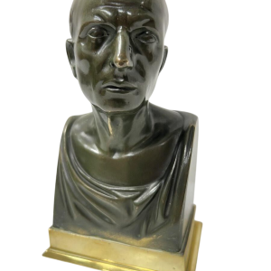 Bronzen buste van Cicero met bruine patina, 20e eeuw