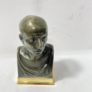 Bronzen buste van Cicero met bruine patina, 20e eeuw
