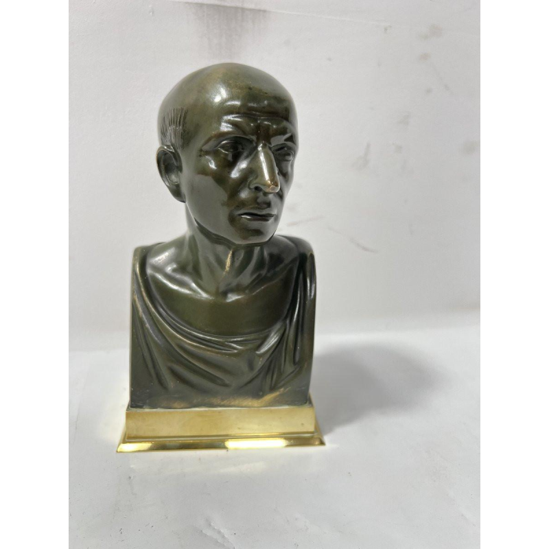 Bronze bust of Cicero with brown patina, 20th century