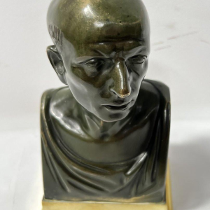 Bronze bust of Cicero with brown patina, 20th century
