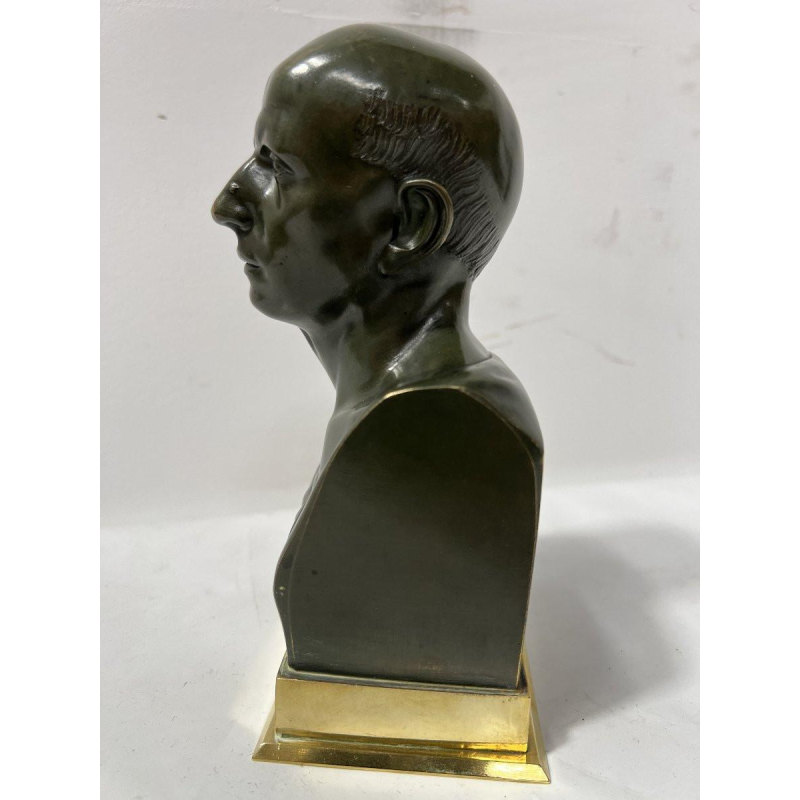 Bronze bust of Cicero with brown patina, 20th century