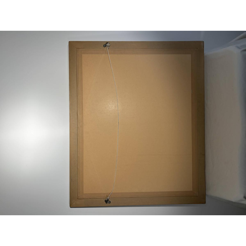 Yves Wacheux "La plage bleue" technique mixte sur papier, XXe siècle