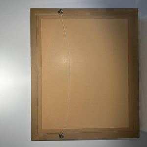 Yves Wacheux "La plage bleue" technique mixte sur papier, XXe siècle