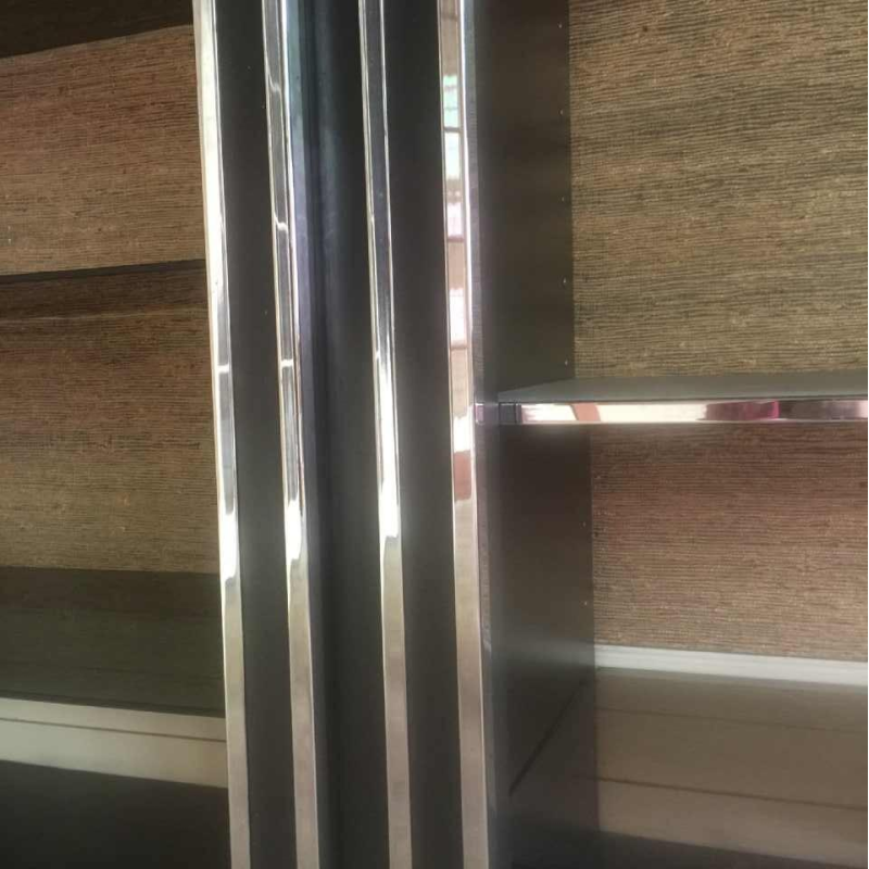 Willy Rizzo for Mario Sabot, large backlit bookshelf shelf, 1970