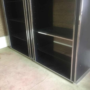 Willy Rizzo voor Mario Sabot, grote boekenplank plank backlit, 1970