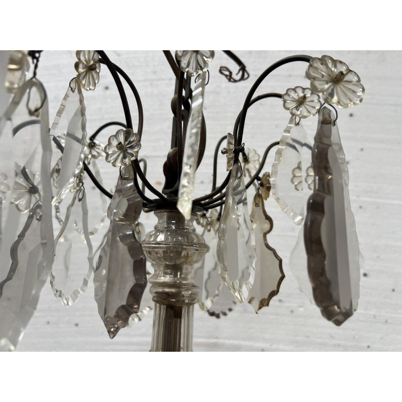 Louis XV style chandelier with pendants and colored glass fruit, 20th century