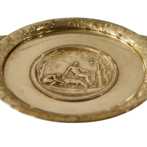 Fernand LEVILLAIN, Barbedienne founder, gilt bronze footed bowl, 19th century