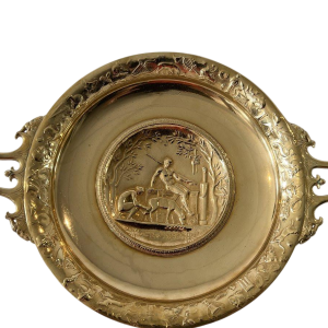 Fernand LEVILLAIN Fondeur Barbedienne, coupe sur pied en bronze doré, XIXe s