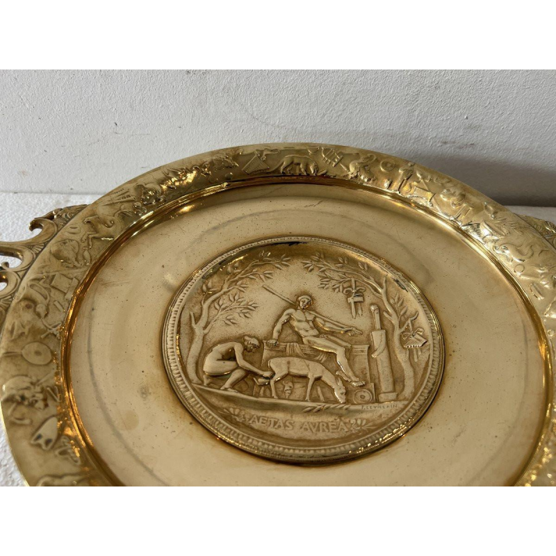 Fernand LEVILLAIN, Barbedienne founder, gilt bronze footed bowl, 19th century