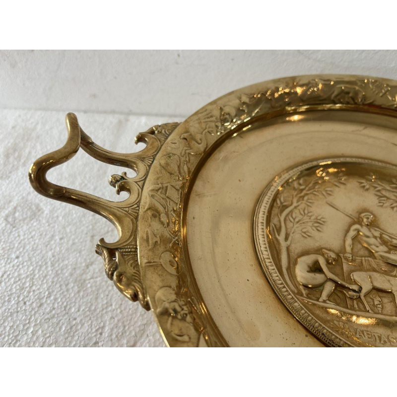Fernand LEVILLAIN, Barbedienne founder, gilt bronze footed bowl, 19th century