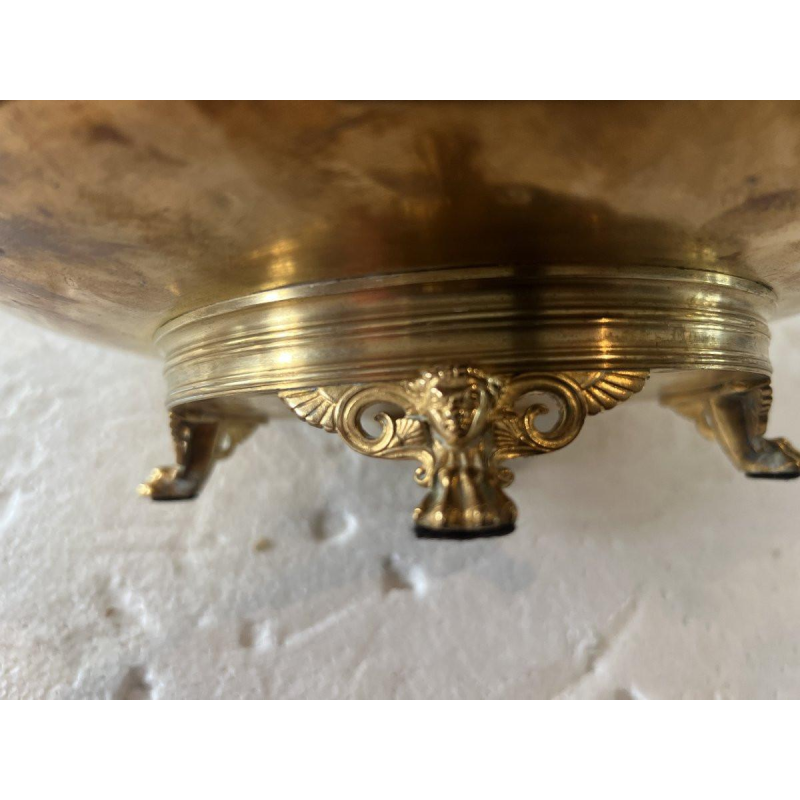 Fernand LEVILLAIN, Barbedienne founder, gilt bronze footed bowl, 19th century