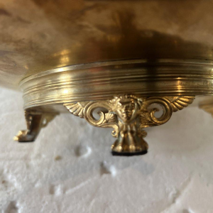 Fernand LEVILLAIN, Barbedienne founder, gilt bronze footed bowl, 19th century