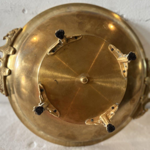 Fernand LEVILLAIN, Barbedienne founder, gilt bronze footed bowl, 19th century