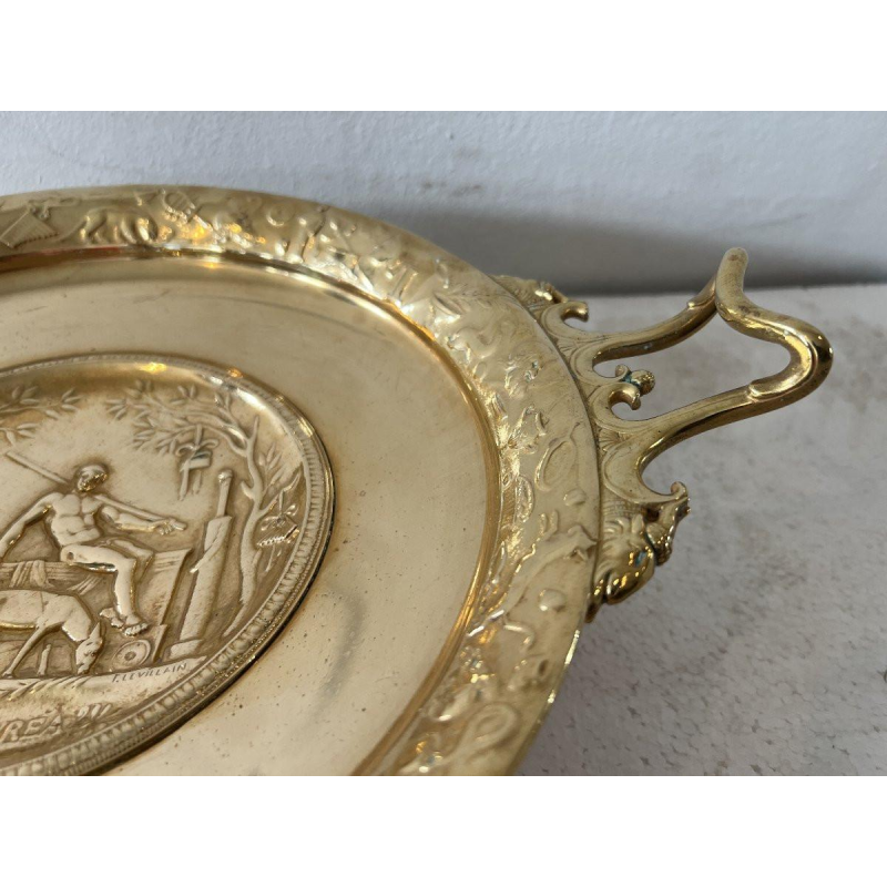 Fernand LEVILLAIN Fondeur Barbedienne, coupe sur pied en bronze doré, XIXe s