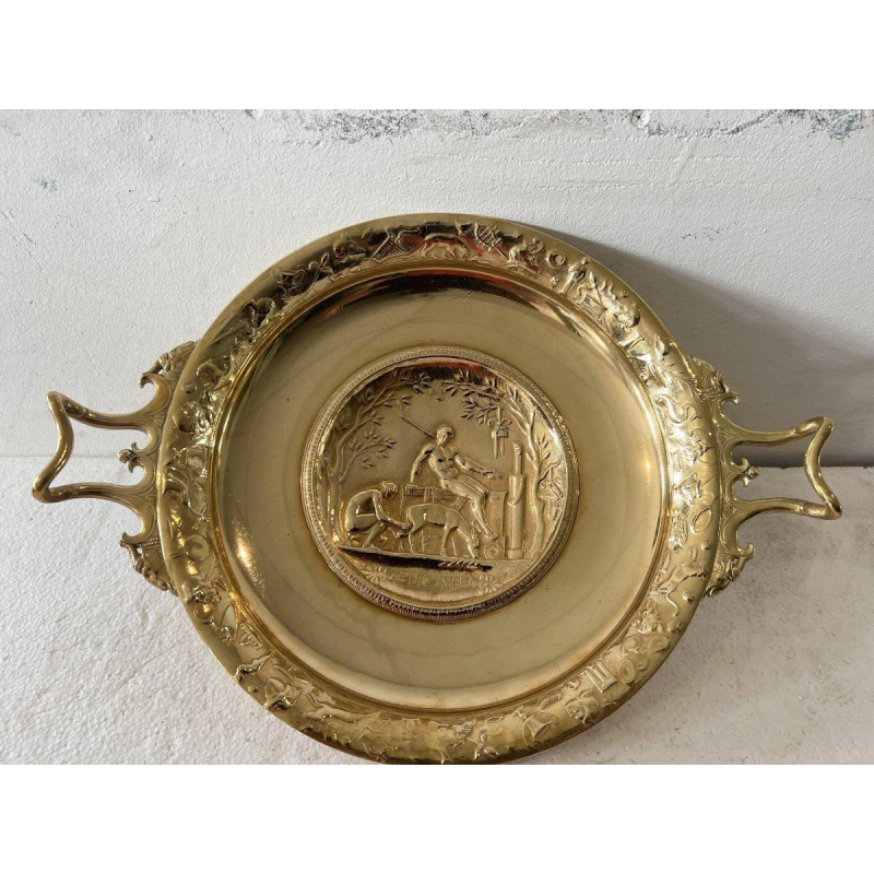 Fernand LEVILLAIN, Barbedienne founder, gilt bronze footed bowl, 19th century