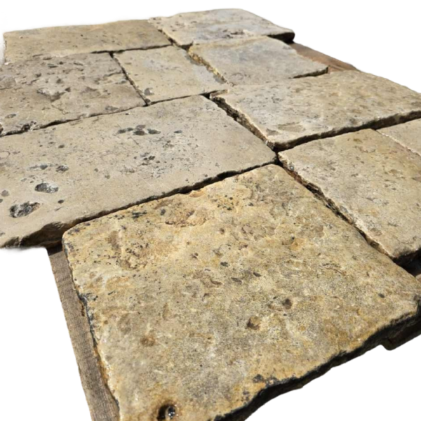 Antique Burgundy (Bourgogne) stone paving, France 18th century