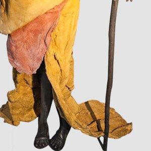 Adama Gandema 'Masai Man' verloren was bronzen sculptuur 1.20m, 21e eeuw