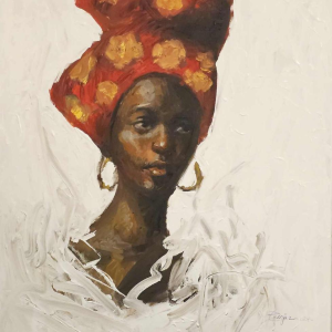 Benjamin NIYOMUGABO Elégance oil on canvas, 2024