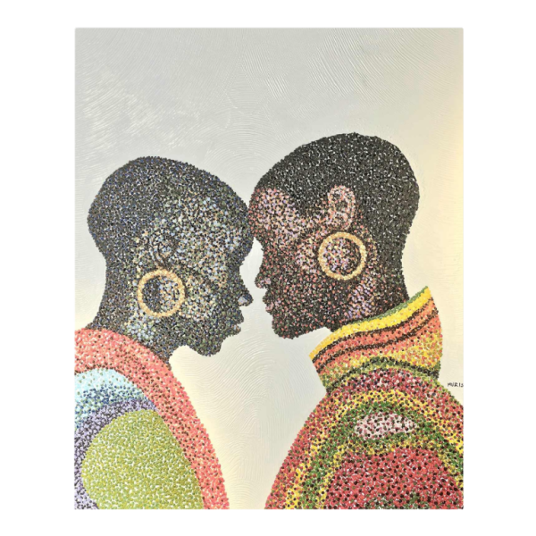 Daniel MURISA  Massaï Connection  painting oil on canvas, 2024