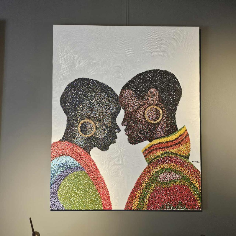 Daniel MURISA  Massaï Connection  painting oil on canvas, 2024