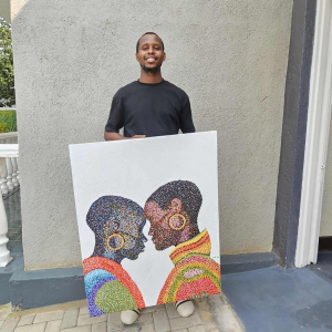 Daniel MURISA ' Massaï Connection ' schilderij olieverf op doek, 2024