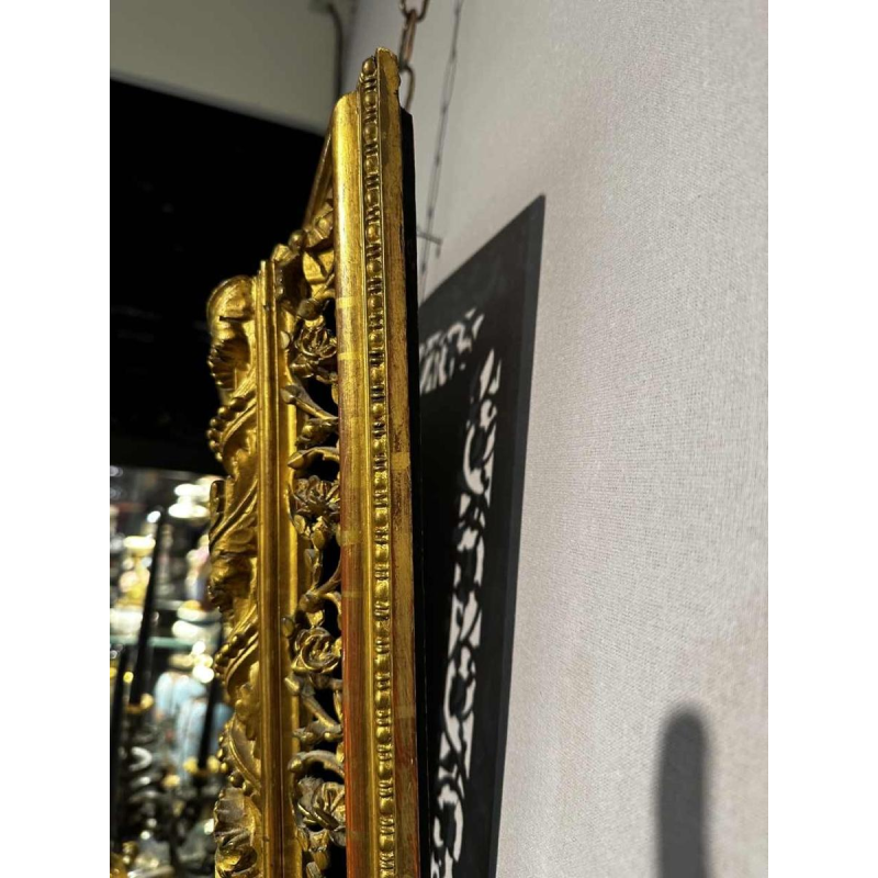 Georges Croegaert 'Elegant woman with a rose' painting oil on panel, 19th century