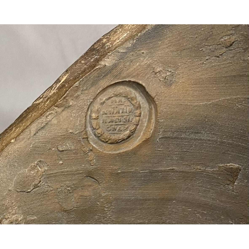 Beeldhouwwerk Lachende jongen, brons-look terracotta, naar Desiderio Da Settignano