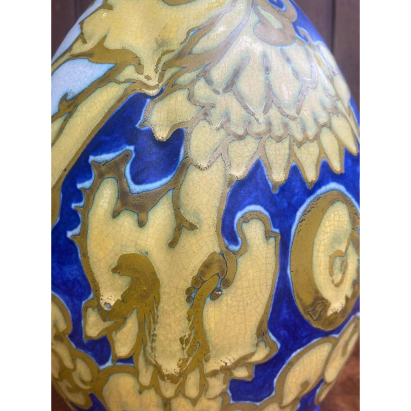 Large Gouda vase signed Henri Breetvelt (1864-1923) Art Nouveau 1900