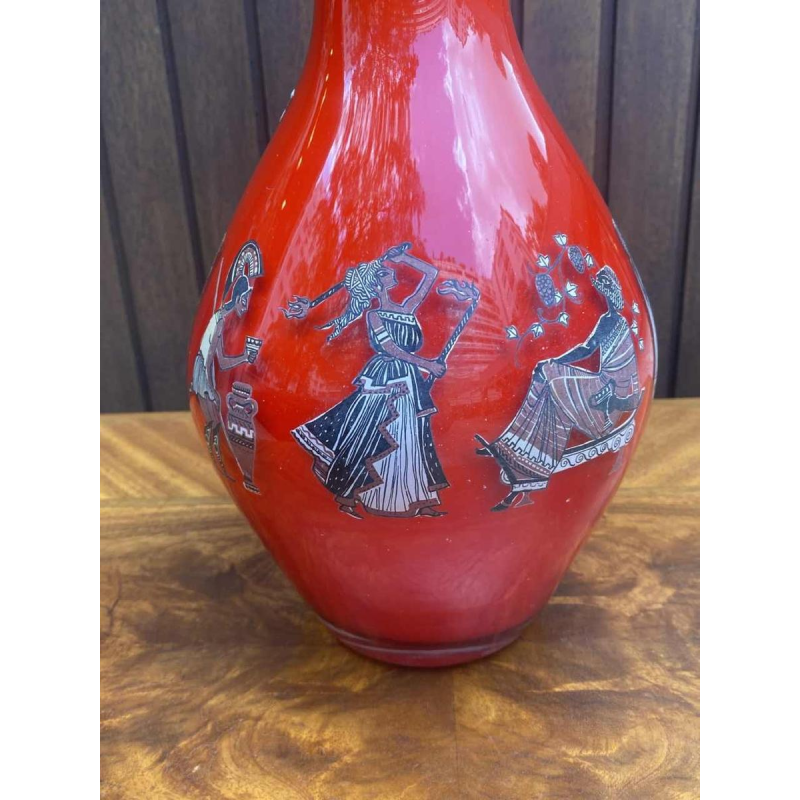 Vase Rouge De Opal Imperial Color Of Maxims Duplex Glass