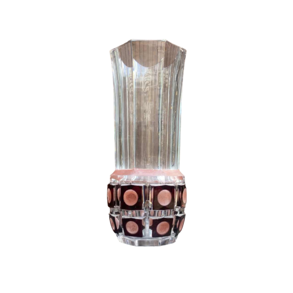 ANATOLE RIECKE, Large cut crystal vase, 1952