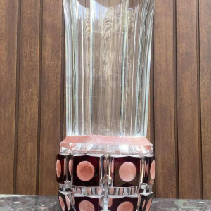 ANATOLE RIECKE, Grand vase en cristal taillé, 1952